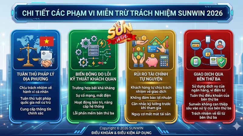 Chi tiết các phạm vi miễn trừ trách nhiệm Sunwin 2026 Chi tiết các phạm vi miễn trừ trách nhiệm Sunwin 2026