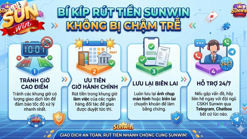 Bí kíp để rút tiền Sunwin không bị chậm trễ Bí kíp để rút tiền Sunwin không bị chậm trễ