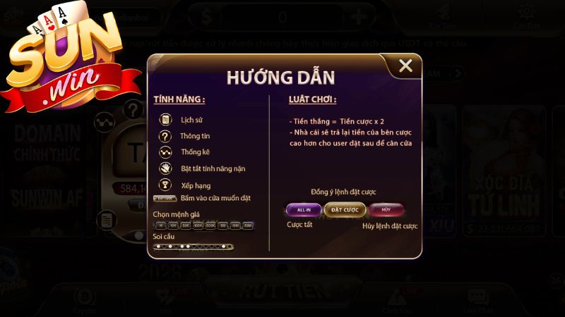 Luật chơi game tài xỉu Sunwin chi tiết dành cho game thủ Luật chơi game tài xỉu Sunwin chi tiết dành cho game thủ