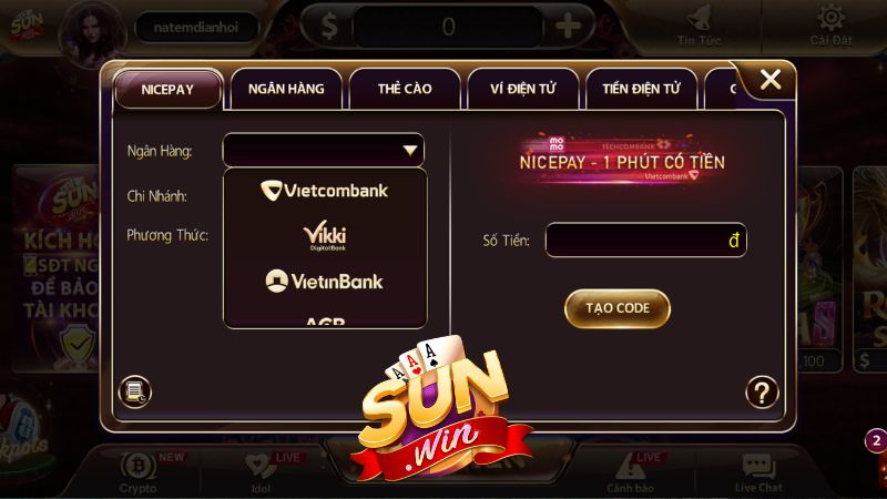 Hướng dẫn chi tiết các bước nạp tiền Sunwin nhanh chóng