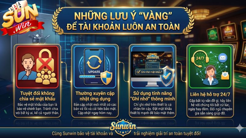 Những lưu ý "vàng" để tài khoản luôn an toàn Những lưu ý "vàng" để tài khoản luôn an toàn