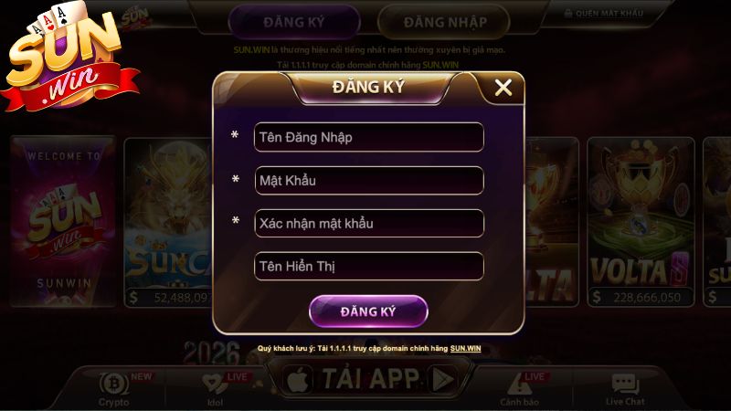 Quy trình khởi tạo tài khoản Sunwin trong "một nốt nhạc"